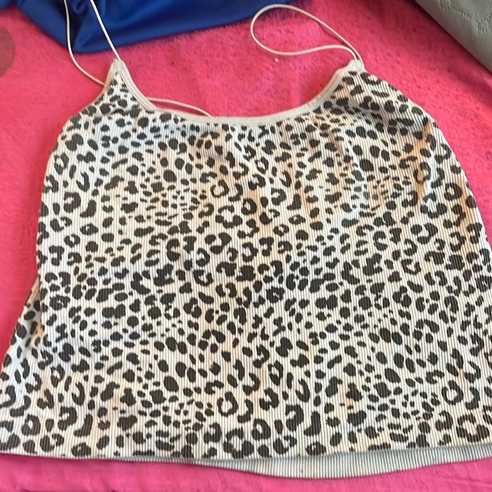 animal print crop top